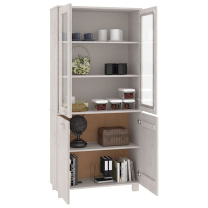 vidaXL Buffet haut HAMAR Pin massif Blanc