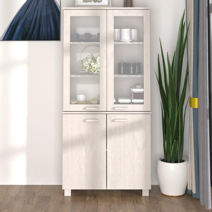 vidaXL Buffet haut HAMAR Pin massif Blanc