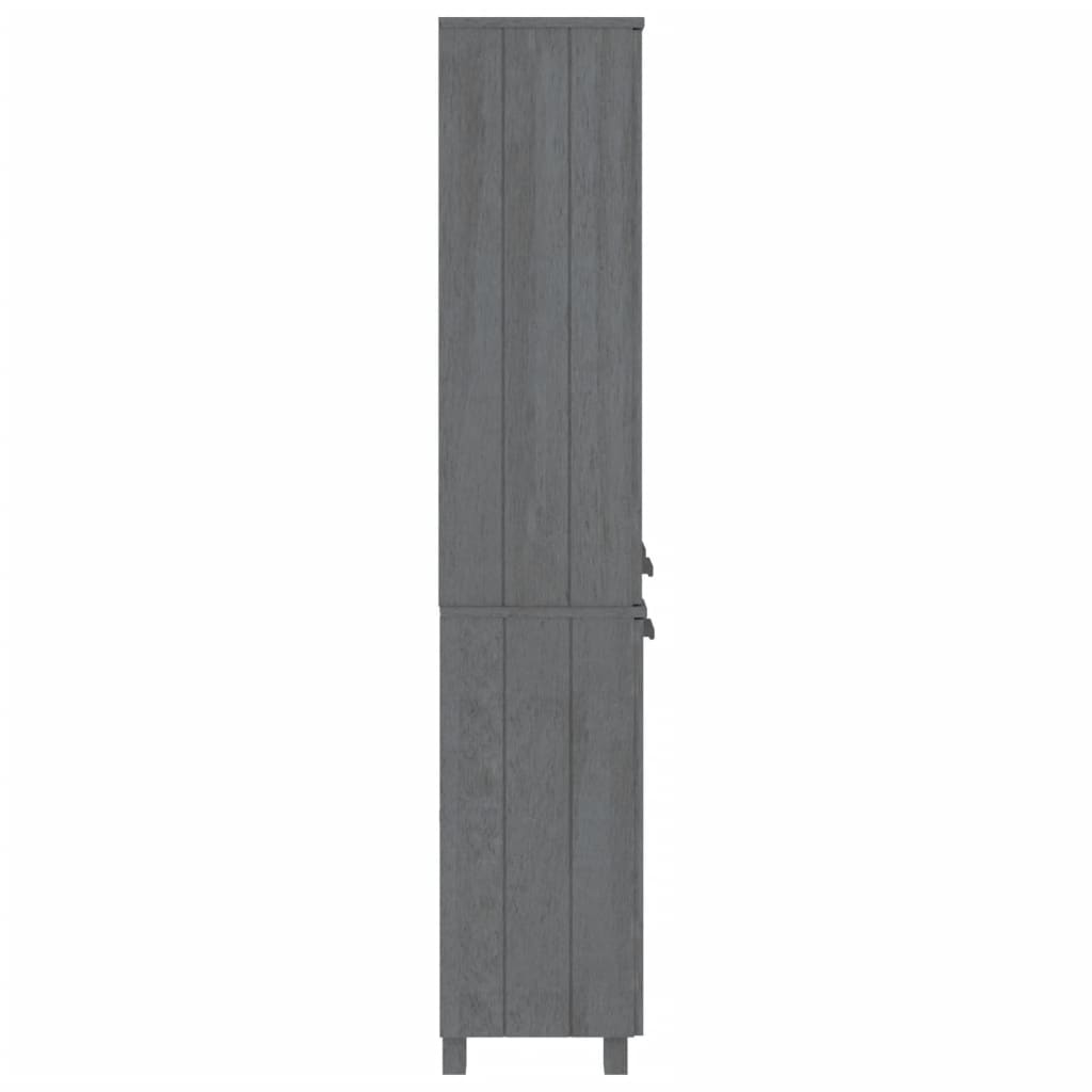 vidaXL Buffet haut HAMAR Pin massif Gris foncé