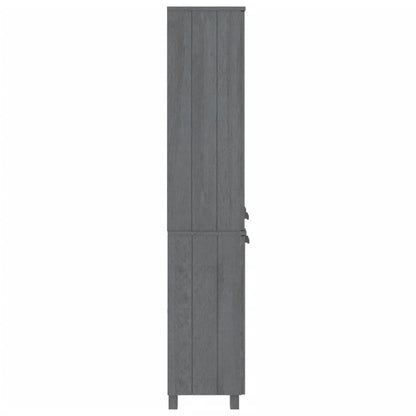 vidaXL Buffet haut HAMAR Pin massif Gris foncé