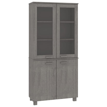 vidaXL Bahut haut HAMAR en pin massif gris clair