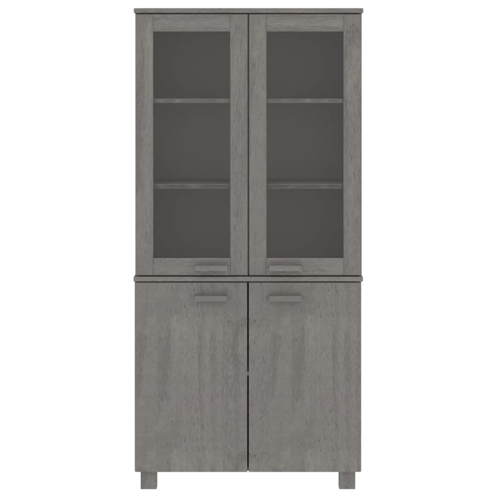 vidaXL Bahut haut HAMAR en pin massif gris clair