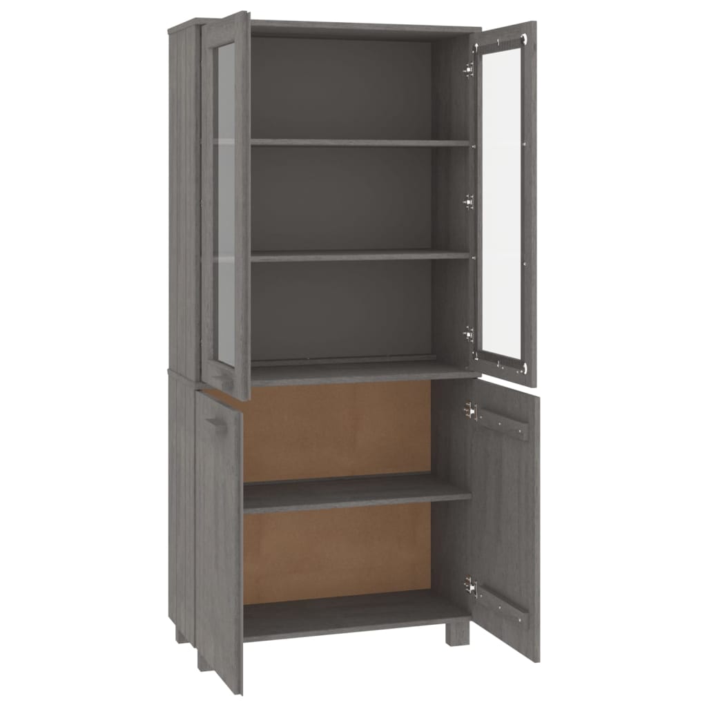 vidaXL Bahut haut HAMAR en pin massif gris clair
