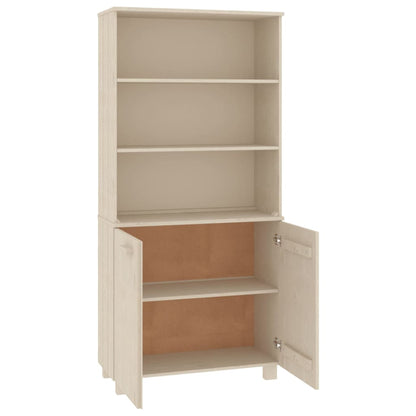vidaXL Highboard HAMAR Pin massif marron miel