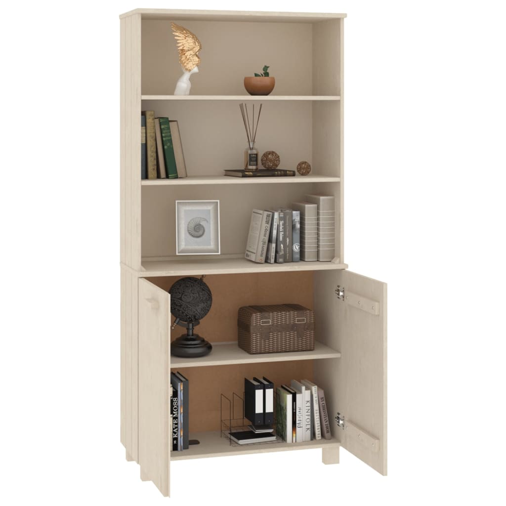 vidaXL Highboard HAMAR Pin massif marron miel