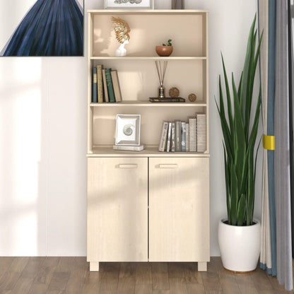 vidaXL Highboard HAMAR Pin massif marron miel