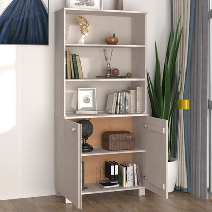 vidaXL Buffet haut HAMAR Pin massif Blanc