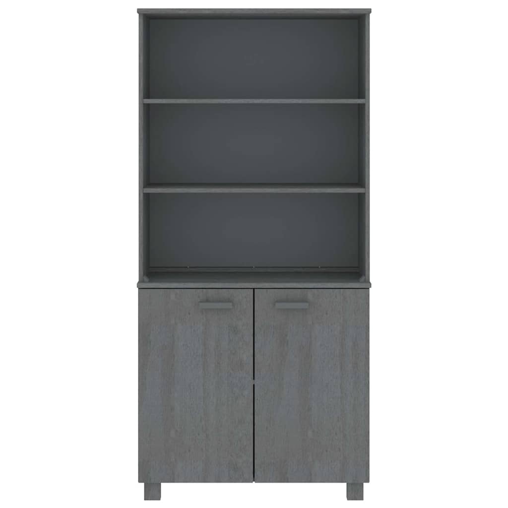 vidaXL Highboard HAMAR Massivholz Kiefer Dunkelgrau