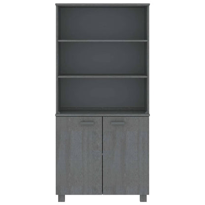 vidaXL Highboard HAMAR Massivholz Kiefer Dunkelgrau