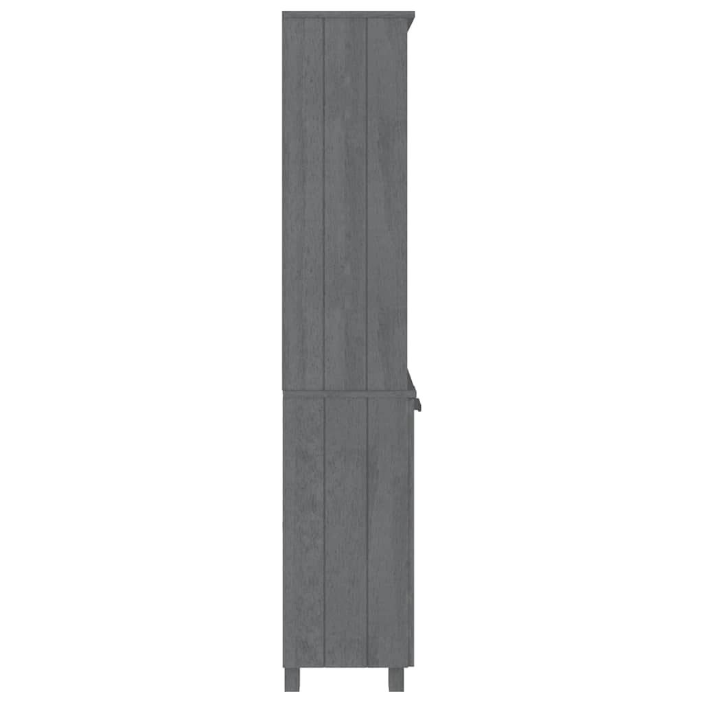 vidaXL Highboard HAMAR Massivholz Kiefer Dunkelgrau