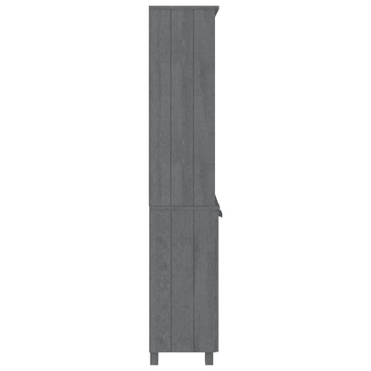 vidaXL Highboard HAMAR Massivholz Kiefer Dunkelgrau