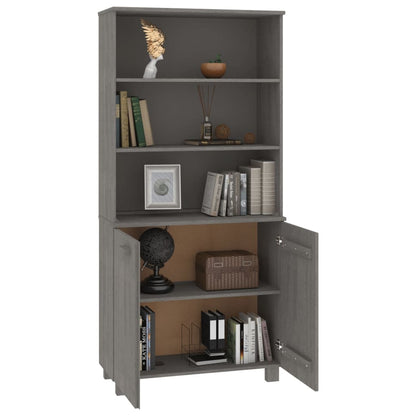 vidaXL Highboard HAMAR Massivholz Kiefer Hellgrau