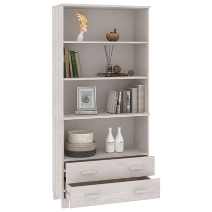 vidaXL Highboard HAMAR Massivholz Kiefer Weiß