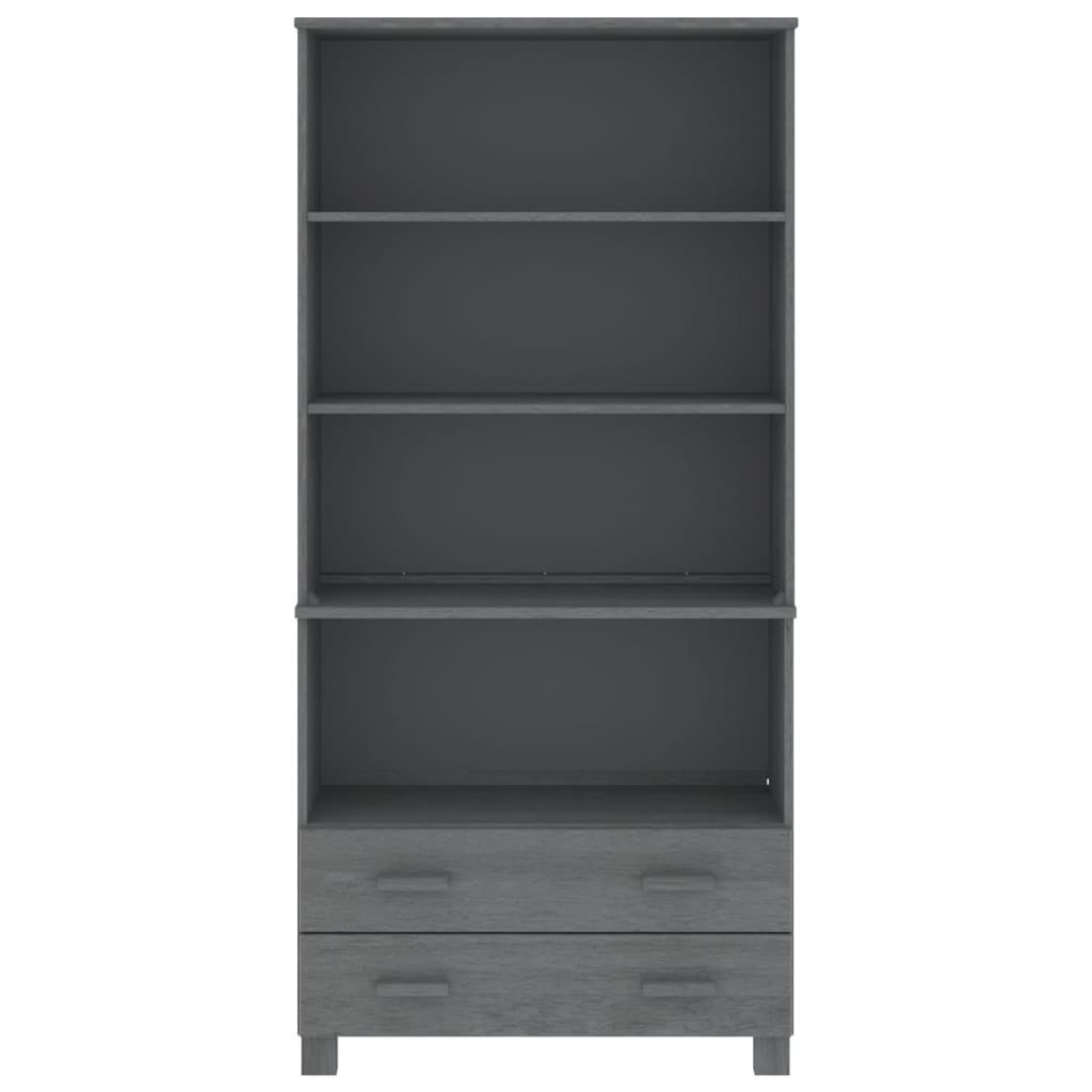 vidaXL Highboard HAMAR Massivholz Kiefer Dunkelgrau