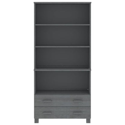 vidaXL Highboard HAMAR Massivholz Kiefer Dunkelgrau