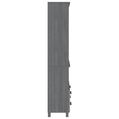 vidaXL Highboard HAMAR Massivholz Kiefer Dunkelgrau