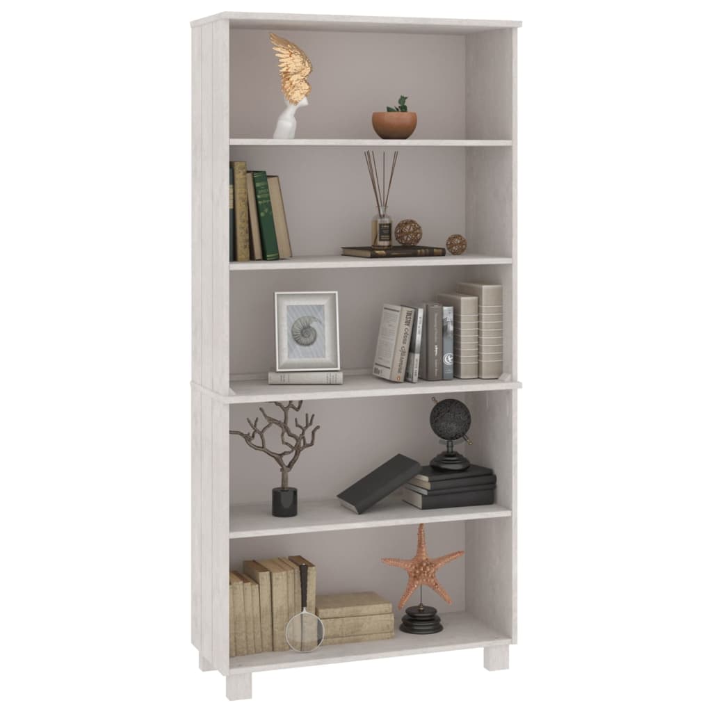 vidaXL Highboard HAMAR Massivholz Kiefer Weiß