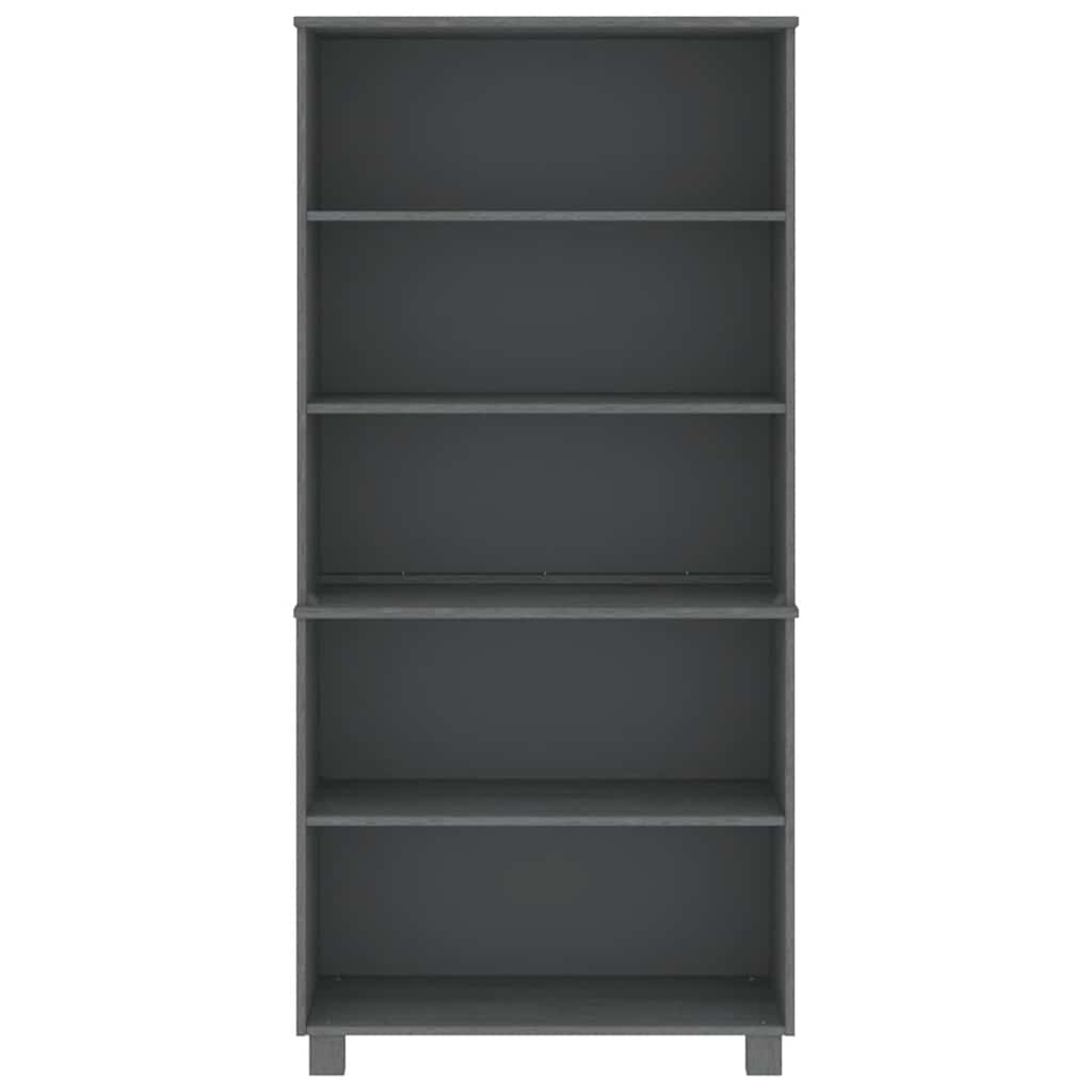 vidaXL Highboard HAMAR Massivholz Kiefer Dunkelgrau