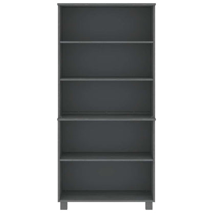 vidaXL Highboard HAMAR Massivholz Kiefer Dunkelgrau