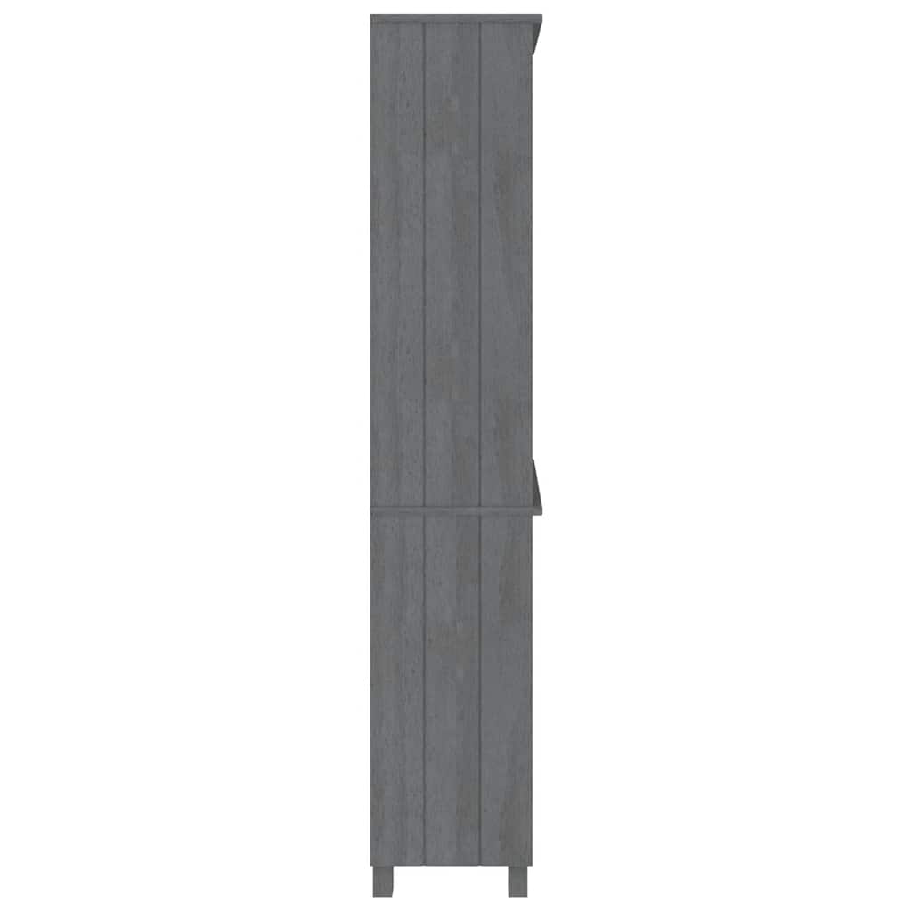 vidaXL Highboard HAMAR Massivholz Kiefer Dunkelgrau