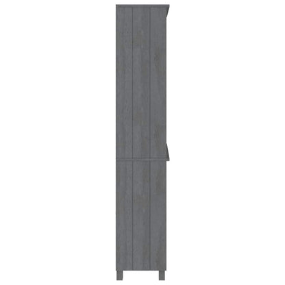 vidaXL Highboard HAMAR Massivholz Kiefer Dunkelgrau