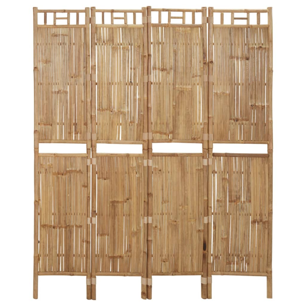 vidaXL Paravent à 4 panneaux bambou 160x180 cm