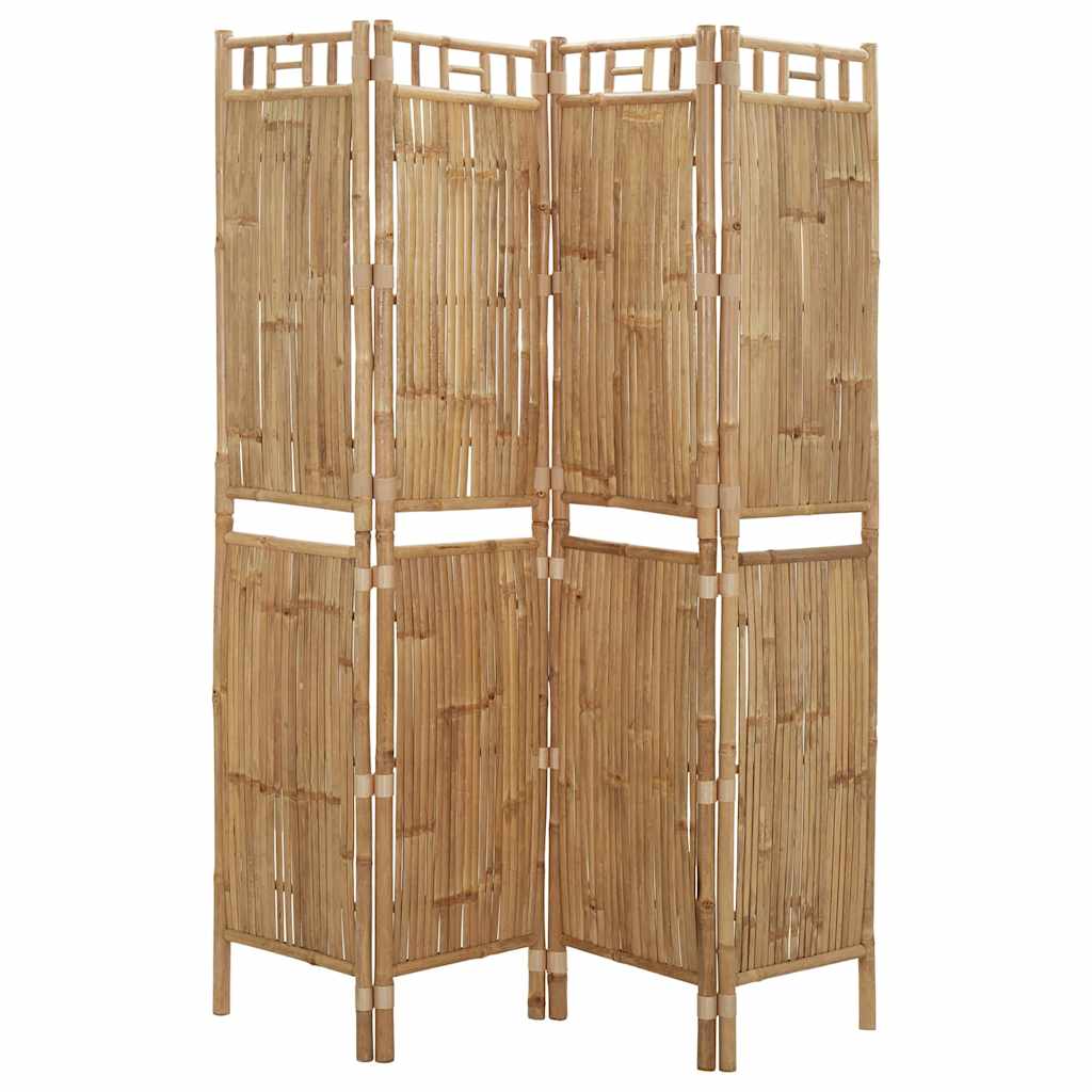 vidaXL Paravent à 4 panneaux bambou 160x180 cm