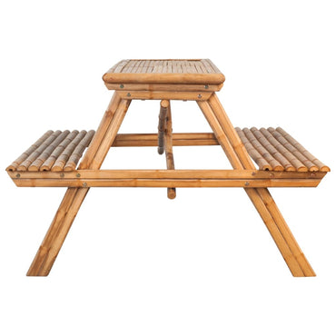 vidaXL Picknicktisch 115x115x81 cm Bambus