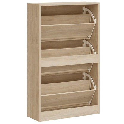Schuhschrank Sonoma-Eiche 63x24x103 cm Holzwerkstoff