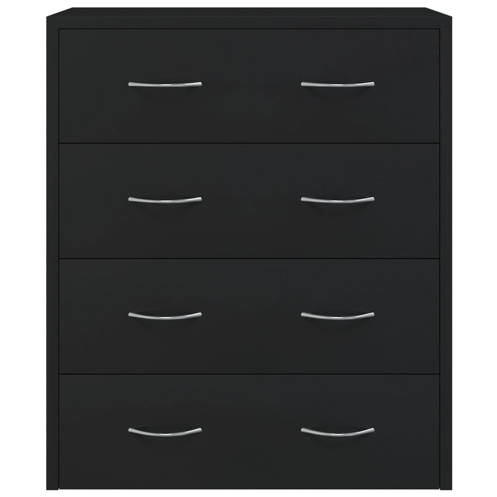 vidaXL Commode à 4 tiroirs 60x30,5x71 cm Noir