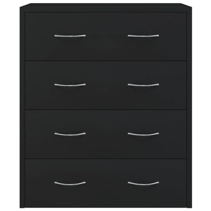 vidaXL Commode à 4 tiroirs 60x30,5x71 cm Noir