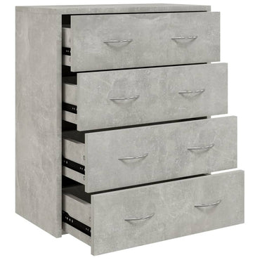 vidaXL Commode à 4 tiroirs 60x30,5x71 cm Gris béton