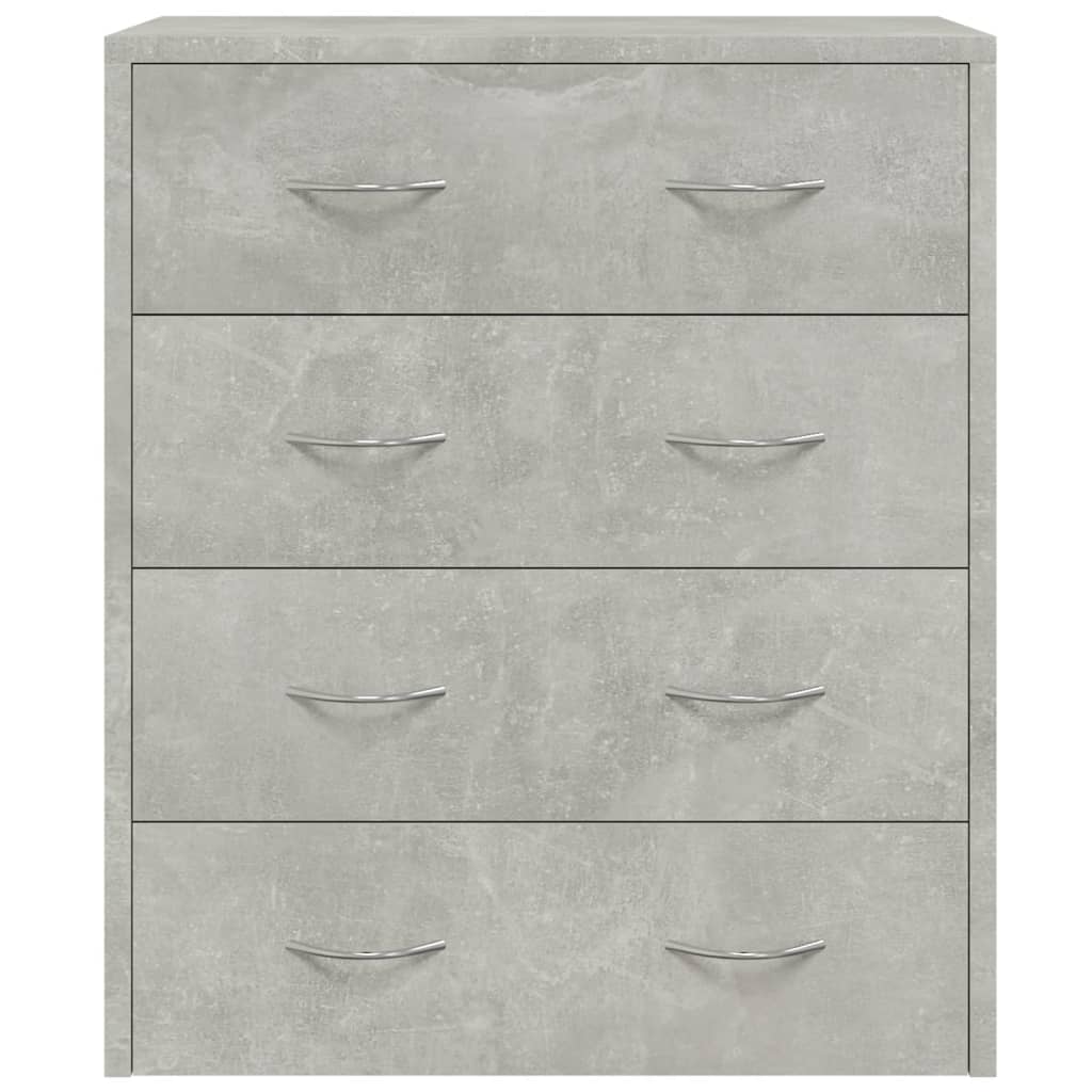 vidaXL Commode à 4 tiroirs 60x30,5x71 cm Gris béton