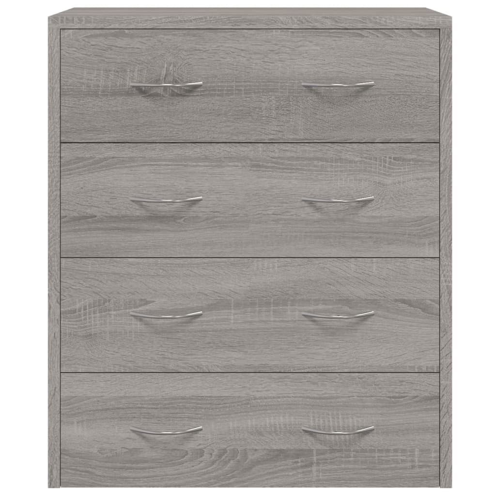 vidaXL Commode avec 4 tiroirs 60x30,5x71 cm Gris Sonoma