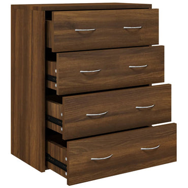 vidaXL Commode 4 tiroirs 60x30,5x71 cm Aspect chêne marron