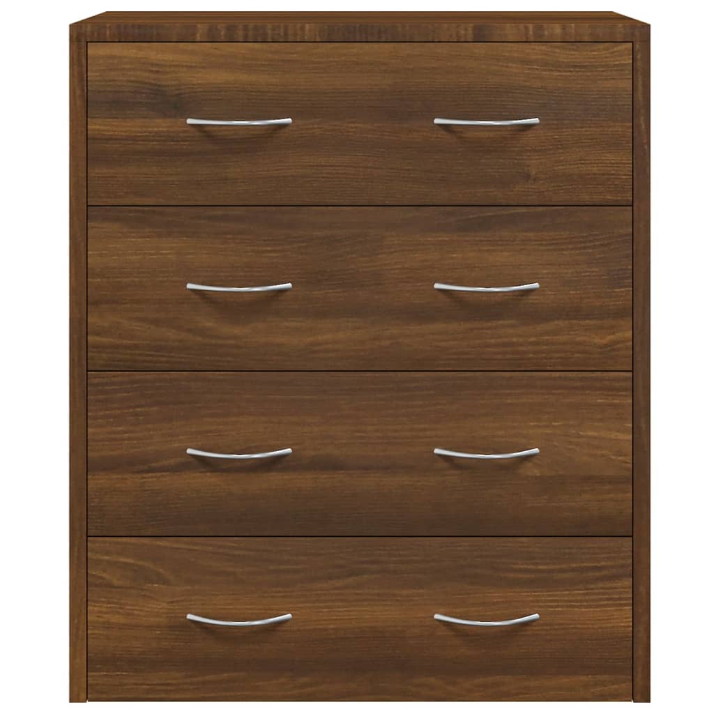 vidaXL Commode 4 tiroirs 60x30,5x71 cm Aspect chêne marron