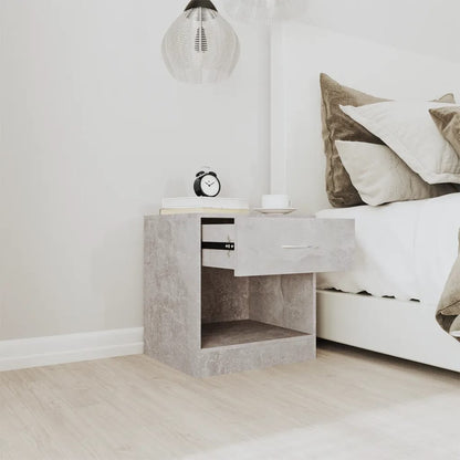 vidaXL Tables de chevet 2 pcs avec tiroir Gris béton