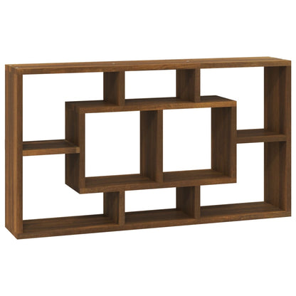 vidaXL Étagère murale 8 compartiments Aspect Chêne Marron