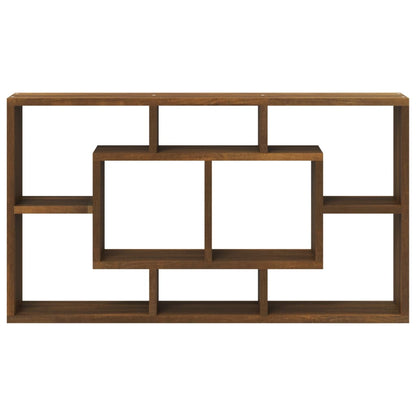 vidaXL Étagère murale 8 compartiments Aspect Chêne Marron