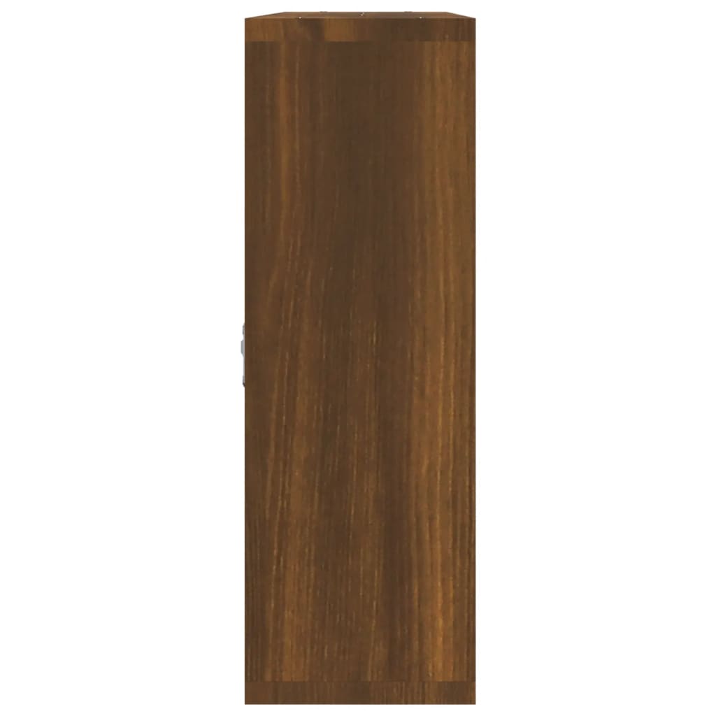 vidaXL Étagère murale 8 compartiments Aspect Chêne Marron