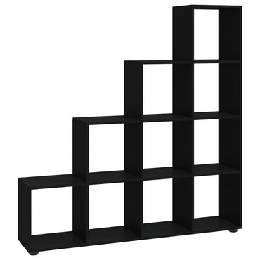 vidaXL Treppenregal Schwarz 142 cm Holzwerkstoff