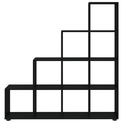 vidaXL Treppenregal Schwarz 142 cm Holzwerkstoff