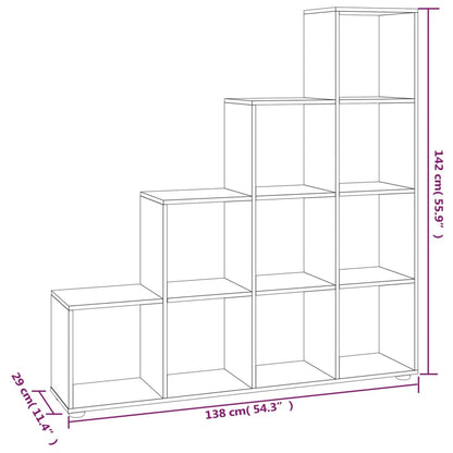vidaXL Treppenregal Schwarz 142 cm Holzwerkstoff
