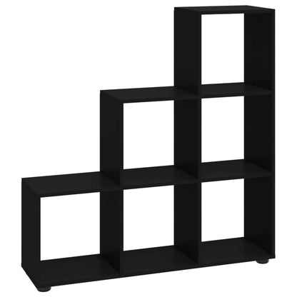 vidaXL Treppenregal Schwarz 107 cm Holzwerkstoff