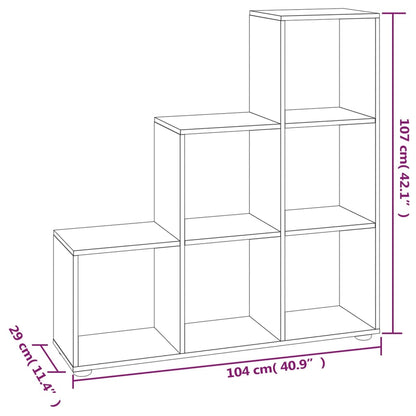 vidaXL Treppenregal Schwarz 107 cm Holzwerkstoff