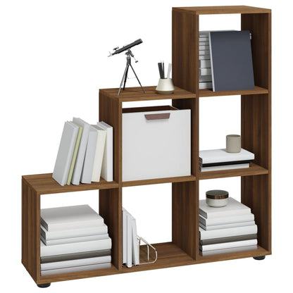 vidaXL Treppenregal Braun Eichen-Optik 107 cm Holzwerkstoff