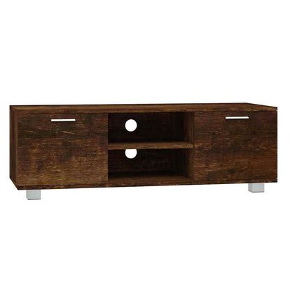 vidaXL Meuble TV chêne fumé 120x40,5x35 cm bois d'ingénierie