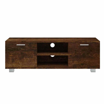 vidaXL Meuble TV chêne fumé 120x40,5x35 cm bois d'ingénierie
