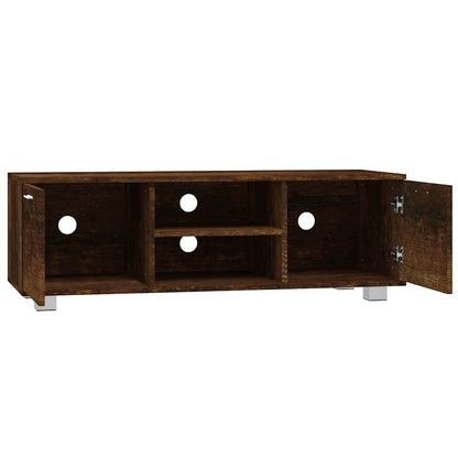 vidaXL Meuble TV chêne fumé 120x40,5x35 cm bois d'ingénierie