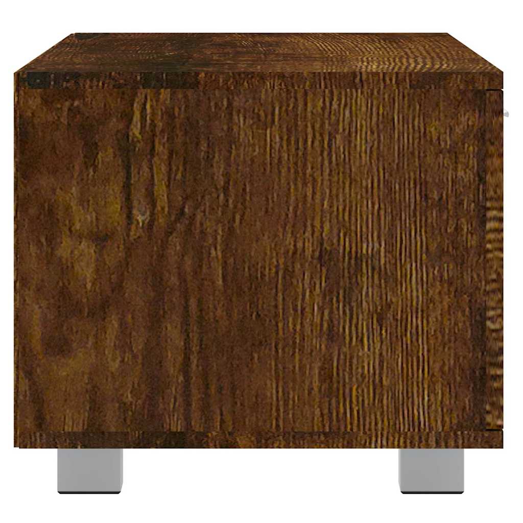 vidaXL Meuble TV chêne fumé 120x40,5x35 cm bois d'ingénierie